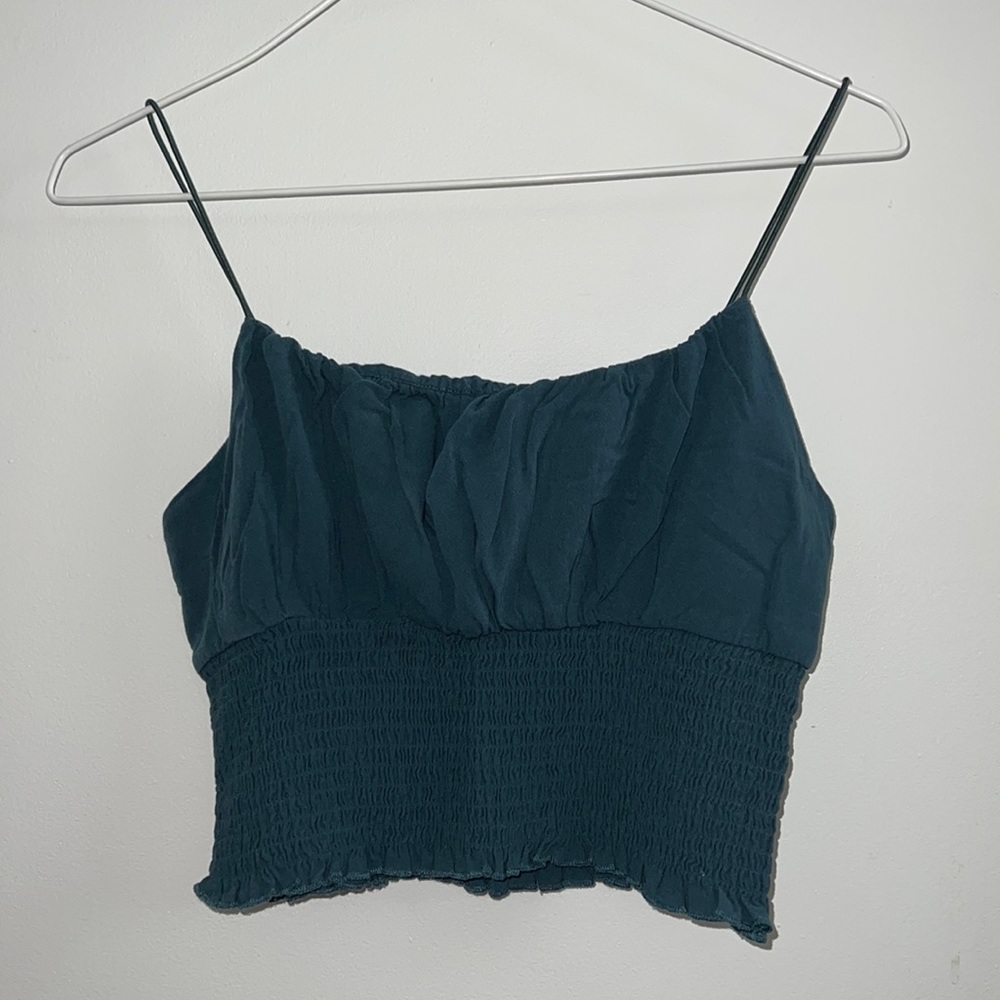 PacSun LA Hearts Teal Ruched Tank